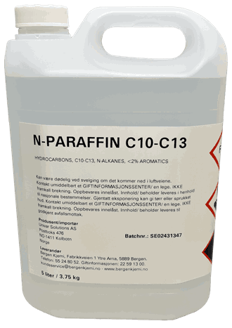 N-Paraffin C10-C13. 5 liter / 3,75 kg.