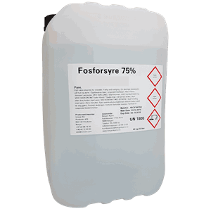 Fosforsyre 75% Mat grade 25 liter/40 kg.