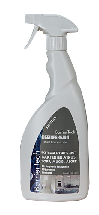 BarrierTech Overflatedesinfeksjon 750 ml. NO/SE